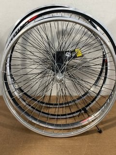 4 X BIKE WHEELS TO INCLUDE RALEIGH TRU BUILD BIKE WHEEL: LOCATION - H9