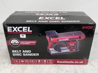 EXCEL PRO-SERIES 370W BELT & DISC SANDER - MODEL 11064 - RRP £118: LOCATION - BOOTH