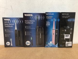 5 X UPHYLIAN SONIC ELECTRIC TOOTHBRUSH - MODEL:HH06007: LOCATION - G1