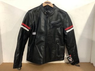 SKINTAN KANE CHILDREN'S LEATHER JACKET IN BLACK - UK SIZE 14YRS - MODEL: CB806 - RRP:£104: LOCATION - G4