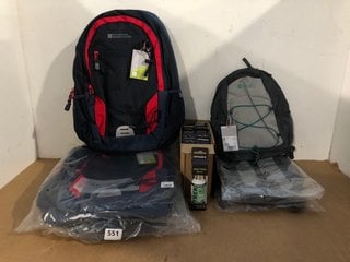 3 X WALKLET 6L CHARCOAL BACKPACKS TO INCLUDE 3 X QUEST LAPTOP BAGS IN NAVY TO INCLUDE A QTY OF PYRAMID INSECT SPRAY: LOCATION - G4