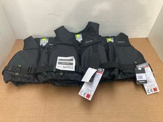 3 X BALTIC LIFEJACKETS IN DERRY BLACK - UK SIZE S & M - MODEL: AXENT: LOCATION - G5