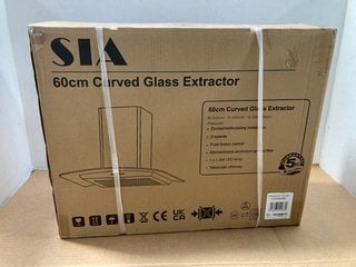 SIA 60CM CURVED GLASS EXTRACTOR - MODEL: CGHS60BL: LOCATION - WH1