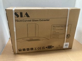 SIA 70CM CURVED GLASS EXTRACTOR - MODEL:CGH70SS: LOCATION - WH1