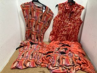 8 X ASSORTED WOMEN'S CLOTHING IN VARIOUS SIZES TO INCLUDE KLASS ORANGE PRINT DRESS UK SIZE XXL: LOCATION - G12