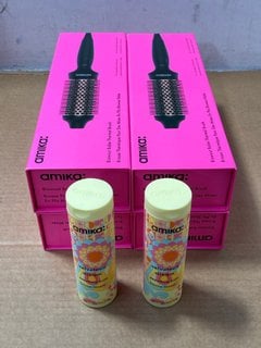 4 X AMIKA BLOWOUT BABE THERMAL BRUSHES TO INCLUDE 2 X AMIKA VELVETEEN DREAM SMOOTHING BALM: LOCATION - WH2