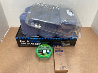 5 X ASSORTED HOUSEHOLD ITEMS TO INCLUDE HARRIS TRADE DECORATING ESSENTIALS BIG BOX SET: LOCATION - F14