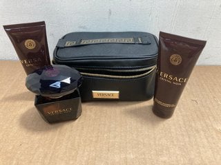 3 PIECE VERSACE BEAUTY SET TO INCLUDE VERSACE CRYSTAL NOIR 50ML PERFUME - RRP £95: LOCATION - F13