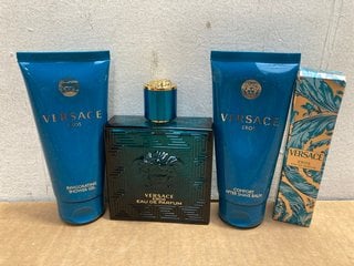 VERSACE EROS MENS 4 PIECE BEAUTY SET TO INCLUDE VERSACE EROS 100ML EAU DE TOILETTE - RRP £95: LOCATION - F13