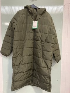 ICHI IHZELANO JA2 PADDED WINTER COAT IN KHAKI UK SIZE XL - RRP £114.99: LOCATION - F13