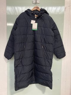 ICHI IHZELANO JA2 PADDED WINTER COAT IN NAVY UK SIZE XXL - RRP £114.99: LOCATION - F11