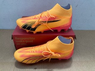 PUMA ULTRA PRO FG MOULDED FOOTBALL BOOTS IN ORANGE UK SIZE 10.5: LOCATION - F10