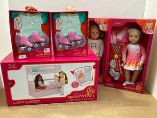 5 X KIDS TOYS TO INCLUDE 2 X OUR GENERATION INDI FASHIONABLE AND FUN DOLL: LOCATION - F9