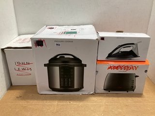 4 X JOHN LEWIS & PARTNERS KITCHEN ITEMS TO INCLUDE JOHN LEWIS & PARTNERS PRESSURE COOKER: LOCATION - F8