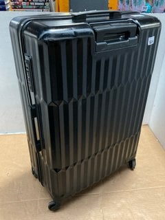 JOHN LEWIS & PARTNERS LARGE COMBINATION LOCK HARD SHELL BLACK SUITCASE: LOCATION - F8