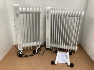 2 X JOHN LEWIS & PARTNERS WHITE OIL FILLED RADIATORS: LOCATION - F6