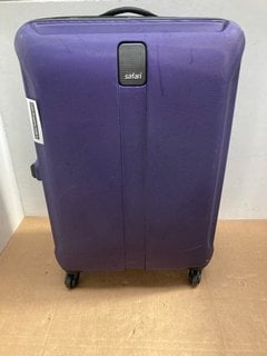 SAFARI COMBINATION LOCK HARD SHELL LARGE SUITCASE IN PURPLE: LOCATION - F4