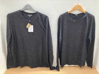 2 X WHISTLES ANNIE SPARKLE CREW NECK TOPS IN BLACK - SIZES UK 14 & UK18 - RRP £150: LOCATION - F3