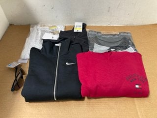 6 X ASSORTED WOMEN'S CLOTHING IN VARIOUS SIZES TO INCLUDE TOMMY HILFIGER ARCHED VARSITY HOODIE IN ROYAL BERRY UK SIZE M - RRP:£90: LOCATION - WH3