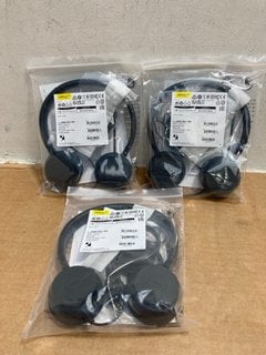 3 X JABRA GN EVOLVE 20 STEREO HEADSETS - MODEL HSC016 - COMBINED RRP £168: LOCATION - F2