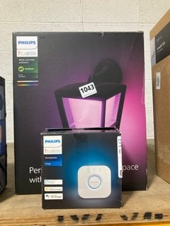 PHILIPS HUE LED OUTDOOR WALL LIGHT TO INCLUDE PHILIPS HUE BRIDGE SMART LIGHTING HUB: LOCATION - AR4