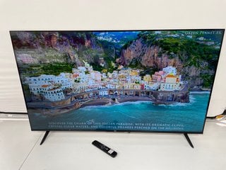 TCL 4K HDR 55" TV: MODEL NO 55V6BK (WITH BOX, REMOTE, STAND & POWER CABLE, DIAGONAL LINE ON TV) [JPTM124915]