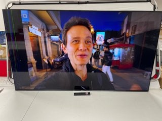 HISENSE MINI-LED UHD 4K 75" TV: MODEL NO 75UYKQTUK (WITH BOX, REMOTE, STAND & POWER CABLE, LCD DAMAGE AS ILLUSTRATED IN THE LOT IMAGES) [JPTM123587]