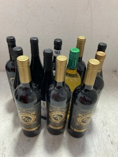 12 X ASSORTED BOTTLES OF WINE TO INCLUDE ROSARIO 2022 RESERVA CASA ERMALINDA FREITAS RED WINE 75CL ALC 14% (WE OPERATE A CHALLENGE 25 POLICY. 18+ ID MAY BE REQUIRED UPON COLLECTION/DELIVERY, E.G. A V