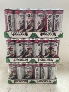 (COLLECTION ONLY) 3 X CASES OF HOBGOBLIN 24 X PINT CANS OF RUBY BEER 568ML ALC 4.5% UBD 31ST AUG 2025 (WE OPERATE A CHALLENGE 25 POLICY. 18+ ID MAY BE REQUIRED UPON COLLECTION/DELIVERY, E.G. A VALID