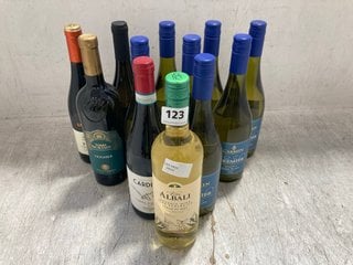 12 X ASSORTED BOTTLES OF WINE TO INCLUDE CARMEN PREMIER FUME BLANC WHITE WINE 75CL ALC 12.5% (WE OPERATE A CHALLENGE 25 POLICY. 18+ ID MAY BE REQUIRED UPON COLLECTION/DELIVERY, E.G. A VALID PASSPORT