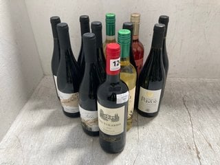 12 X ASSORTED BOTTLES OF WINE TO INCLUDE CALIZA TEMPRANILLO ROSANDO ROSE WINE 75CL ALC 13.5% (WE OPERATE A CHALLENGE 25 POLICY. 18+ ID MAY BE REQUIRED UPON COLLECTION/DELIVERY, E.G. A VALID PASSPORT