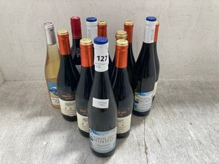 12 X ASSORTED BOTTLES OF WINE TO INCLUDE VINA SAN JUAN LA MANCHA RED WINE 75CL ALC 13.5% (WE OPERATE A CHALLENGE 25 POLICY. 18+ ID MAY BE REQUIRED UPON COLLECTION/DELIVERY, E.G. A VALID PASSPORT OR P