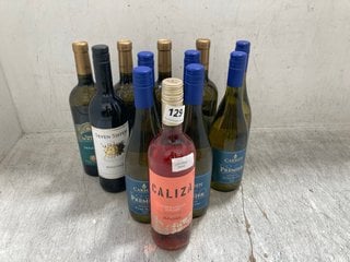 12 X ASSORTED BOTTLES OF WINE TO INCLUDE CARMEN PREMIER FUME BLANC WHITE WINE 75CL ALC 12.5% (WE OPERATE A CHALLENGE 25 POLICY. 18+ ID MAY BE REQUIRED UPON COLLECTION/DELIVERY, E.G. A VALID PASSPORT