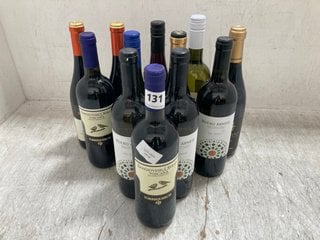 12 X ASSORTED BOTTLES OF WINE TO INCLUDE CARMEN PREMIER FUME BLANC WHITE WINE 75CL ALC 12.5% (WE OPERATE A CHALLENGE 25 POLICY. 18+ ID MAY BE REQUIRED UPON COLLECTION/DELIVERY, E.G. A VALID PASSPORT