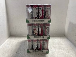 (COLLECTION ONLY) 3 X CASES OF HOBGOBLIN 24 X PINT CANS OF RUBY BEER 568ML ALC 4.5% UBD 31ST AUG 2025 (WE OPERATE A CHALLENGE 25 POLICY. 18+ ID MAY BE REQUIRED UPON COLLECTION/DELIVERY, E.G. A VALID