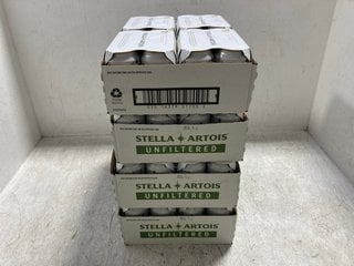 (COLLECTION ONLY) 4 X CASES OF 24 X STELLA ARTOIS UNFILTERED 330ML CANS ALC 5% BBE JAN 25 (WE OPERATE A CHALLENGE 25 POLICY. 18+ ID MAY BE REQUIRED UPON COLLECTION/DELIVERY, E.G. A VALID PASSPORT OR