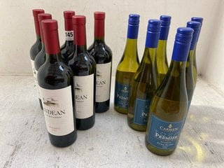 12 X ASSORTED BOTTLES OF WINE TO INCLUDE ANDEAN VINEYARDS MALBEC 75CL ALC 12.5% (WE OPERATE A CHALLENGE 25 POLICY. 18+ ID MAY BE REQUIRED UPON COLLECTION/DELIVERY, E.G. A VALID PASSPORT OR PHOTO DRIV