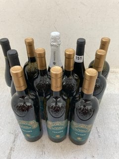 12 X ASSORTED ALCOHOLIC DRINKS TO INCLUDE TERRE SICILIANE VIOGNIER 75CL ALC 12.5% (WE OPERATE A CHALLENGE 25 POLICY. 18+ ID MAY BE REQUIRED UPON COLLECTION/DELIVERY, E.G. A VALID PASSPORT OR PHOTO DR