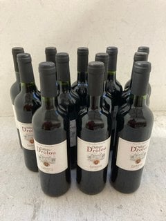 12 X BOTTLES OF CHÂTEAU DE POUZOLS MINERVOIS DRY RED WINE 75CL ALC 14% (WE OPERATE A CHALLENGE 25 POLICY. 18+ ID MAY BE REQUIRED UPON COLLECTION/DELIVERY, E.G. A VALID PASSPORT OR PHOTO DRIVING LICEN