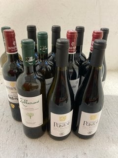 12 X ASSORTED BOTTLES OF WINE TO INCLUDE CHÂTEAU DROLOU CORBIERES DRY RED WINE 75CL ALC 13.5% (WE OPERATE A CHALLENGE 25 POLICY. 18+ ID MAY BE REQUIRED UPON COLLECTION/DELIVERY, E.G. A VALID PASSPORT