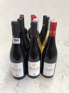 12 X ASSORTED BOTTLES OF WINE TO INCLUDE CHÂTEAU DE POUZOLS MINERVOIS DRY RED WINE 75CL ALC 14% (WE OPERATE A CHALLENGE 25 POLICY. 18+ ID MAY BE REQUIRED UPON COLLECTION/DELIVERY, E.G. A VALID PASSPO