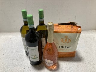 (COLLECTION ONLY) 5 X ASSORTED ALCOHOLIC DRINKS TO INCLUDE FLAUREO PROSECCO ROSE 75CL ALC 11% (WE OPERATE A CHALLENGE 25 POLICY. 18+ ID MAY BE REQUIRED UPON COLLECTION/DELIVERY, E.G. A VALID PASSPORT