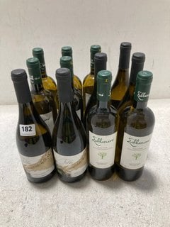 12 X ASSORTED BOTTLES OF WINE TO INCLUDE SAVATIANO DRY WHITE WINE 75CL ALC 12% (WE OPERATE A CHALLENGE 25 POLICY. 18+ ID MAY BE REQUIRED UPON COLLECTION/DELIVERY, E.G. A VALID PASSPORT OR PHOTO DRIVI