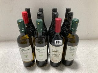 12 X ASSORTED BOTTLES OF WINE TO INCLUDE ANDEAN VINEYARDS MALBEC 75CL ALC 12.5% (WE OPERATE A CHALLENGE 25 POLICY. 18+ ID MAY BE REQUIRED UPON COLLECTION/DELIVERY, E.G. A VALID PASSPORT OR PHOTO DRIV