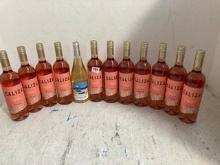 11 X BOTTLES OF CALIZA TEMPRANILLO ROSANDO ROSE WINE 75CL ALC 13.5% TO INCLUDE 1 X ROQUEMARTINE VIOGNIER WHITE WINE 75CL ALC 12.5% (WE OPERATE A CHALLENGE 25 POLICY. 18+ ID MAY BE REQUIRED UPON COLLE