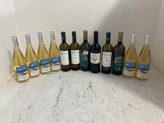 12 X ASSORTED BOTTLES OF WINE TO INCLUDE TERRE SICILIANE VIOGNIER WHITE WINE 75CL ALC 12.5% (WE OPERATE A CHALLENGE 25 POLICY. 18+ ID MAY BE REQUIRED UPON COLLECTION/DELIVERY, E.G. A VALID PASSPORT O