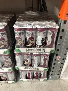 (COLLECTION ONLY) 3 X CASES OF HOBGOBLIN 24 X PINT CANS OF RUBY BEER 568ML ALC 4.5% UBD 31ST AUG 2025 (WE OPERATE A CHALLENGE 25 POLICY. 18+ ID MAY BE REQUIRED UPON COLLECTION/DELIVERY, E.G. A VALID