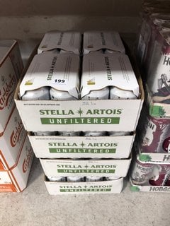 (COLLECTION ONLY) 4 X CASES OF 24 X STELLA ARTOIS UNFILTERED 330ML CANS ALC 5% BBE JAN 25 (WE OPERATE A CHALLENGE 25 POLICY. 18+ ID MAY BE REQUIRED UPON COLLECTION/DELIVERY, E.G. A VALID PASSPORT OR