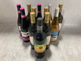 12 X ASSORTED BOTTLES OF WINE TO INCLUDE PINOT NOIR CHILE 2023 RED WINE 75CL 13.5% ALC VOL (WE OPERATE A CHALLENGE 25 POLICY. 18+ ID MAY BE REQUIRED UPON COLLECTION/DELIVERY, E.G. A VALID PASSPORT OR