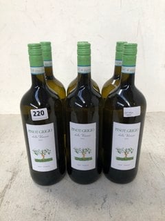 (COLLECTION ONLY) 6 X BOTTLES OF PINOT GRIGIO DELLE VENEZIE DOC 2022 ITALIA WHITE WINE 150CL 12% ALC VOL (WE OPERATE A CHALLENGE 25 POLICY. 18+ ID MAY BE REQUIRED UPON COLLECTION/DELIVERY, E.G. A VAL